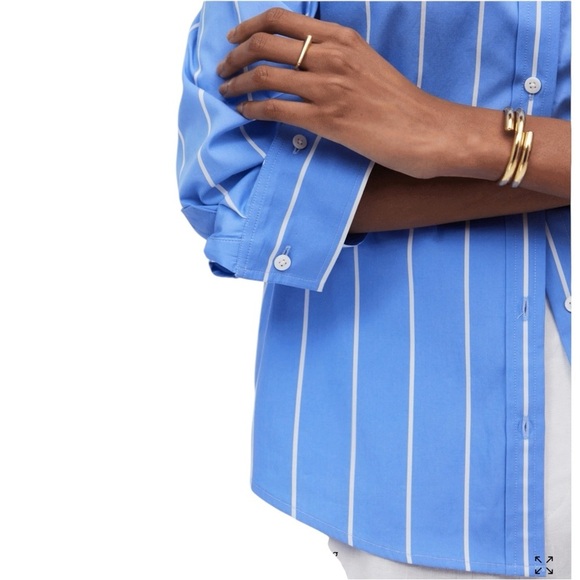 Madewell White Relaxed Button Front Shirt Poplin Womens Size XXS Collar Cotton - Picture 5 of 14